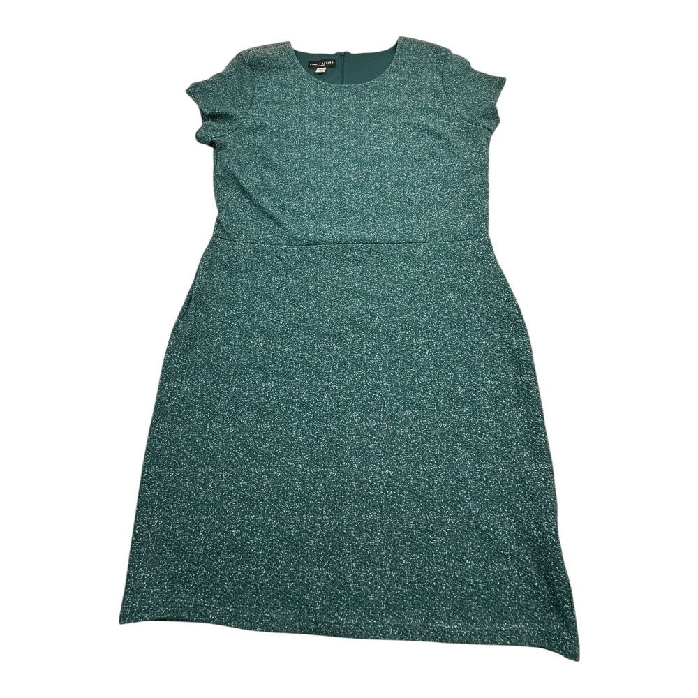 Simply Styled Women's‎ Green Glitter Sparkle Short Sleeve Sheath Dress XL